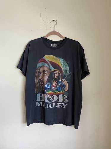 Vintage 90s Big Print Double Sided Bob Marley Rap Tee T Shirt Men’s Medium
