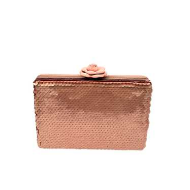 Oscar De La Renta Pink Sequin Clutch - image 1