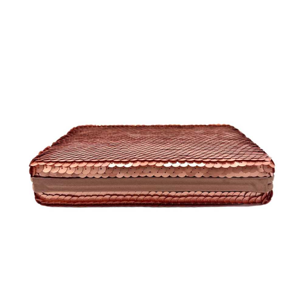 Oscar De La Renta Pink Sequin Clutch - image 5