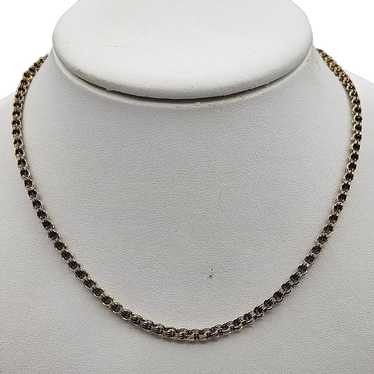 Victorian 14K Classic Double Ring Link Chain - Cir