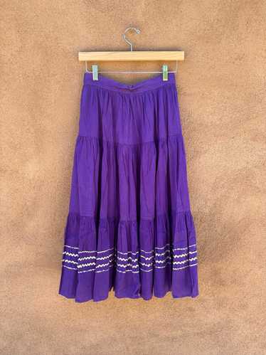 Purple Patio Skirt with Silver RikRak - image 1