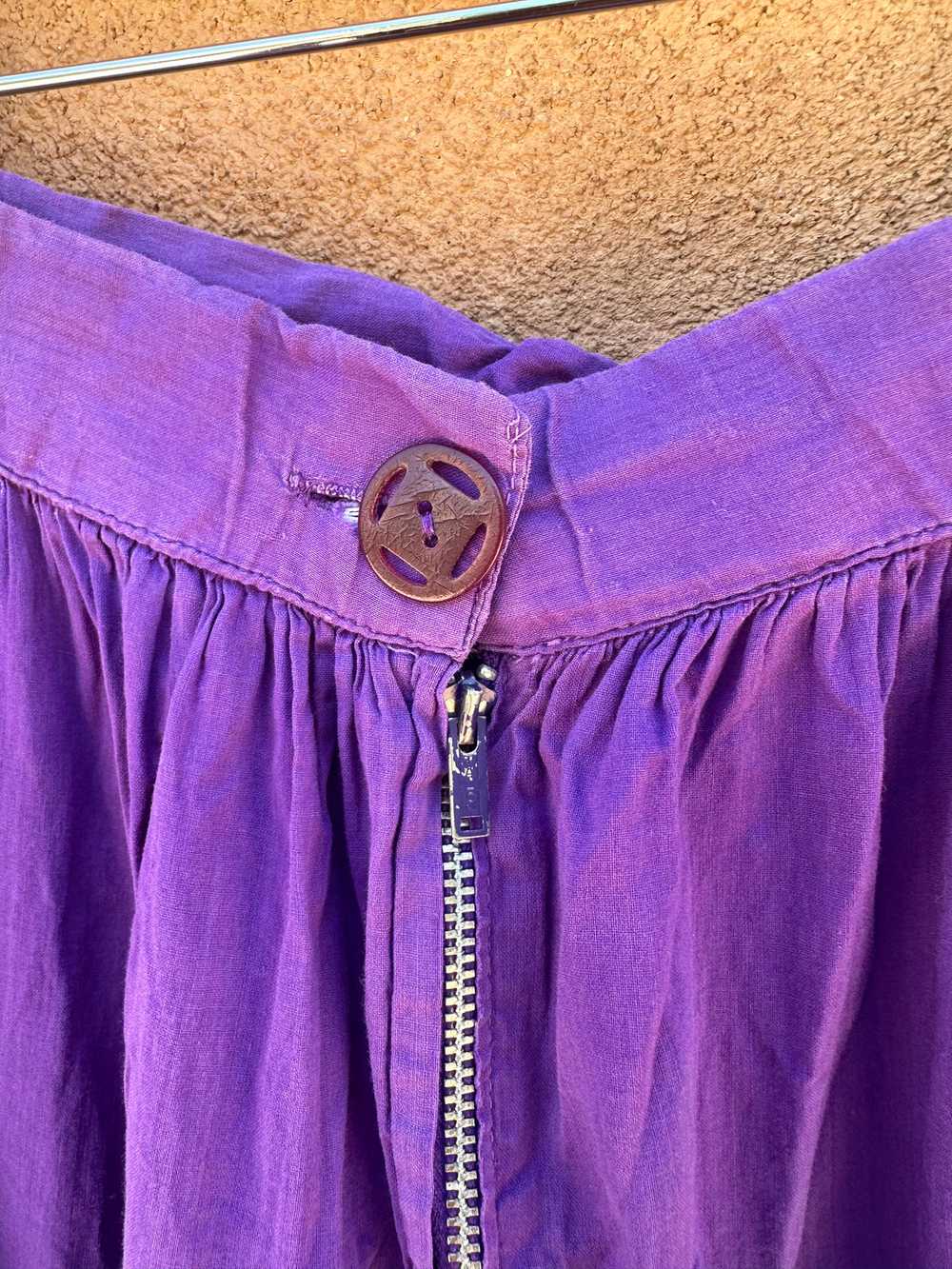Purple Patio Skirt with Silver RikRak - image 4