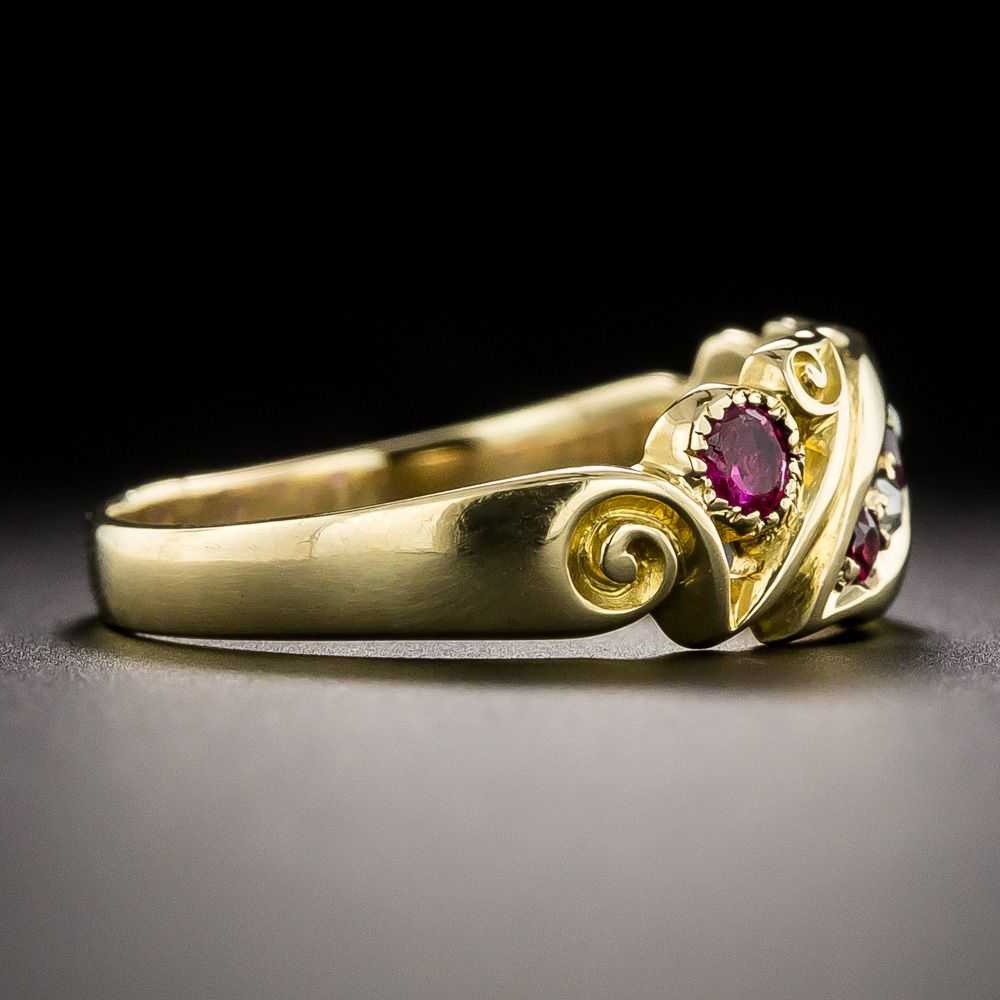 English Victorian Ruby and Diamond Ring, c.1908 - image 2