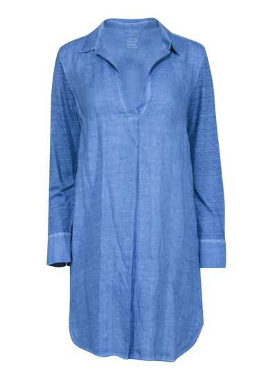 120% Lino - Blue Linen Tunic Dress Sz S