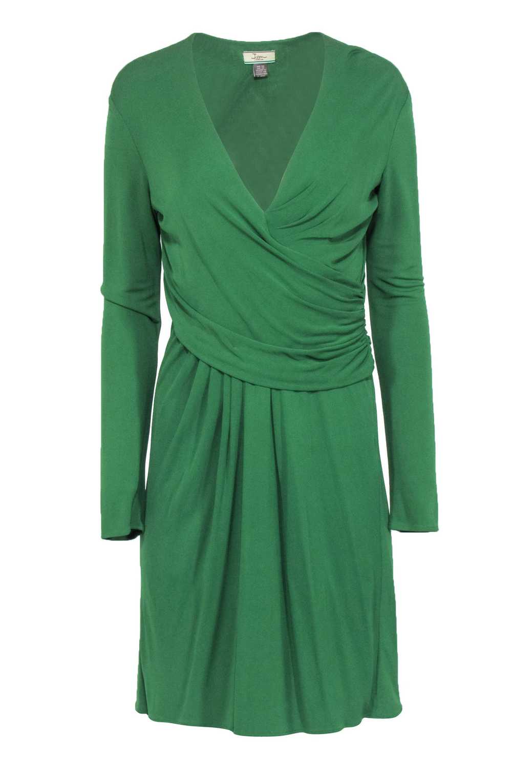 Issa London - Green Wrap Bodice Long Sleeve Dress… - image 1