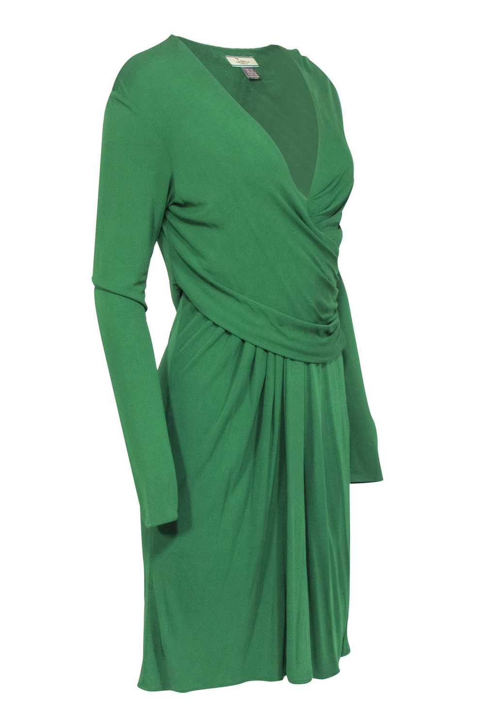 Issa London - Green Wrap Bodice Long Sleeve Dress… - image 2