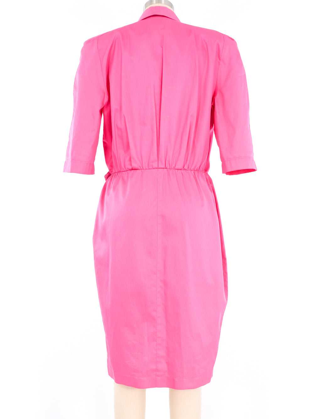 Thierry Mugler Pink Wrap Front Dress - image 4