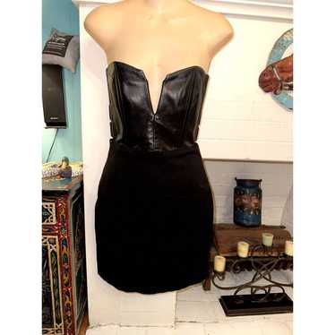 Designer MASON LEATHER BUSTIER SEXY BODYCON MINI … - image 1