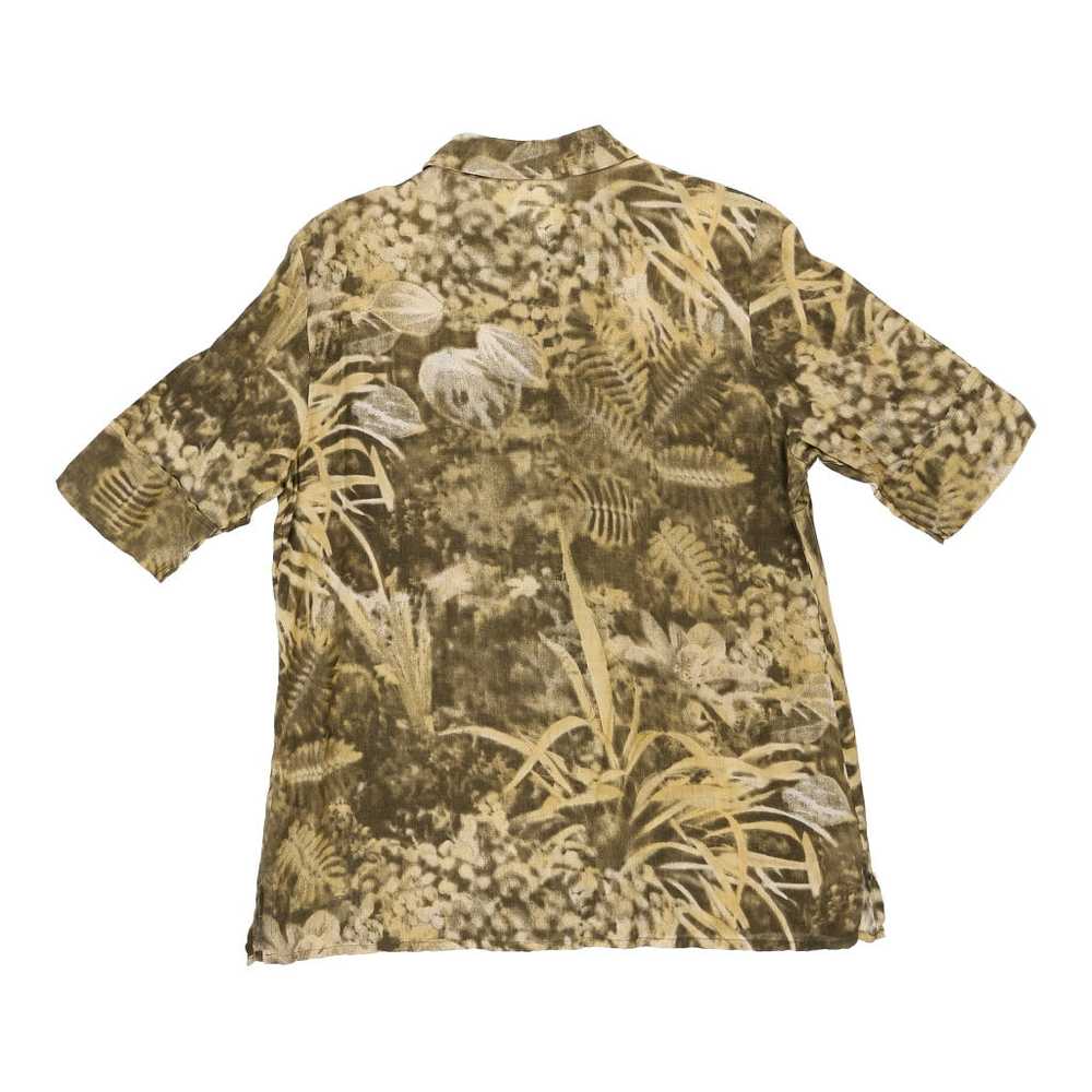 Peter Hahn Patterned Shirt - Large Green Cotton B… - image 2