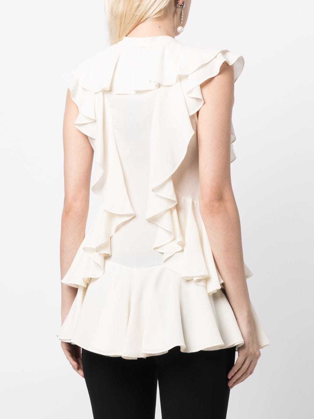 Alexander McQueen Pre-Owned ruffled silk blouse -… - image 4