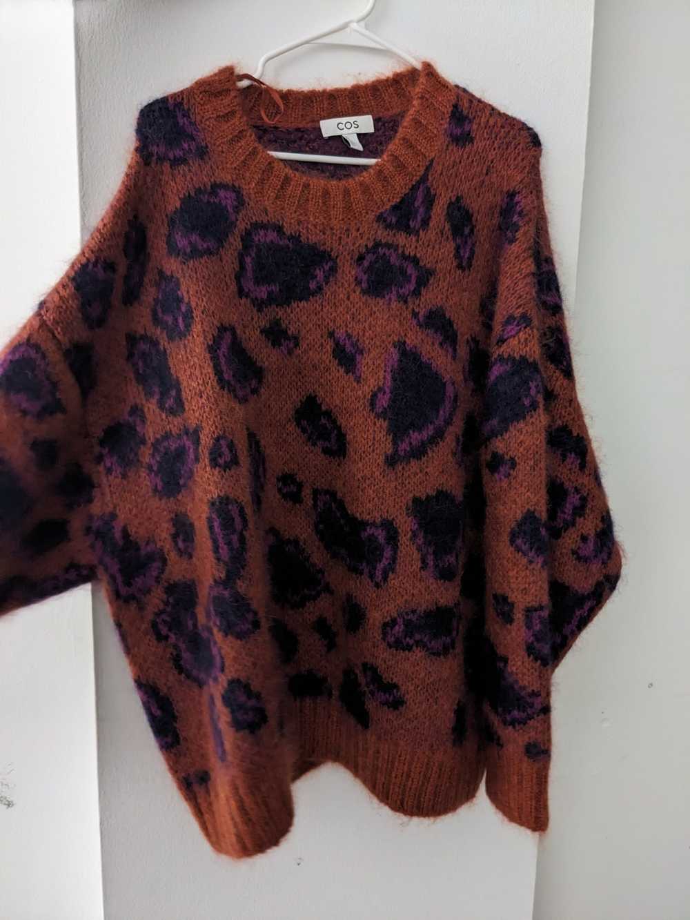 Cos Cos Jacquard Mohair Knit Sweater - image 2