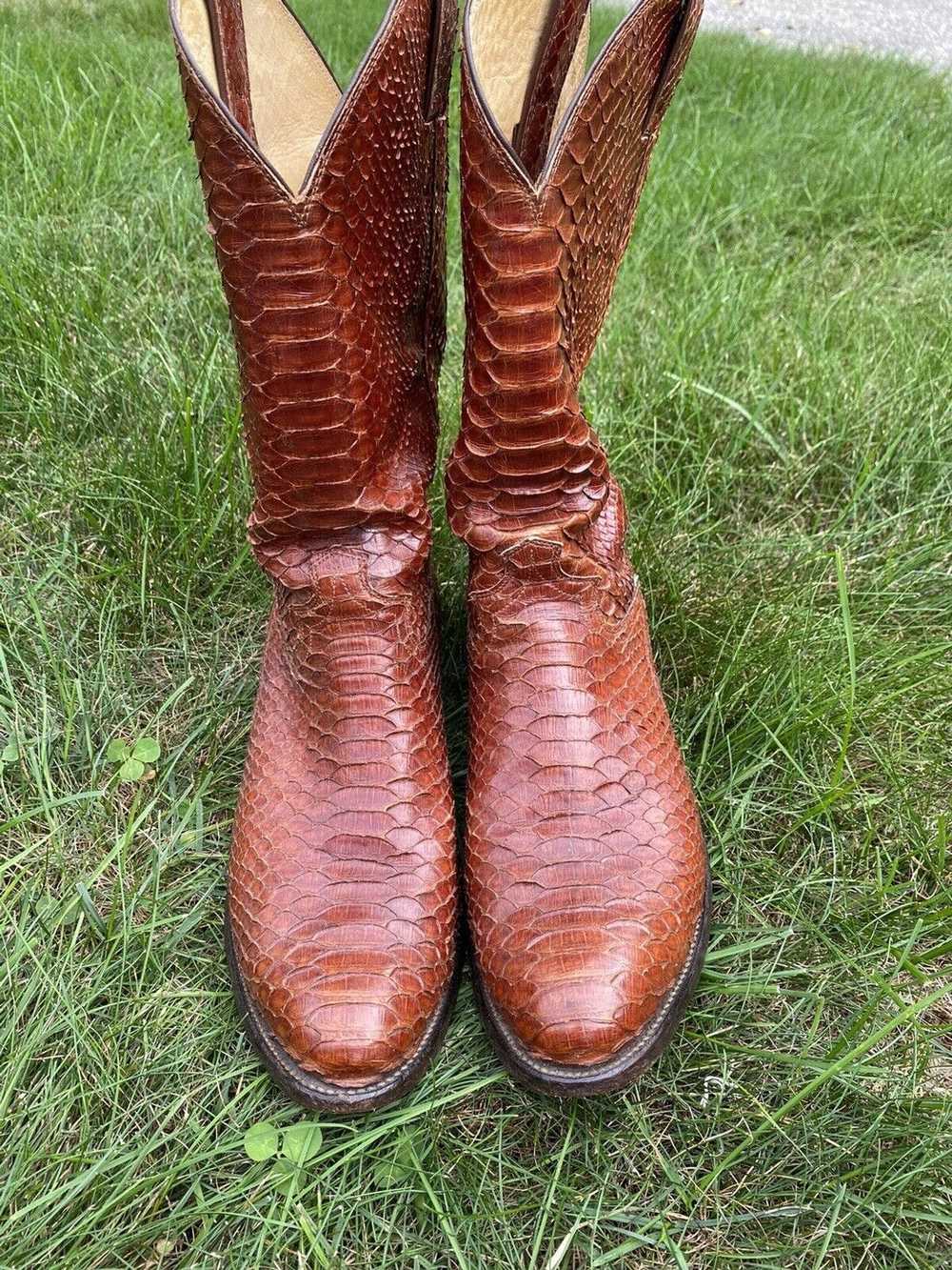 Justin Boots Justin Mens Full Snake Skin Handmade 198… - Gem