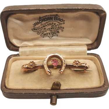 Beautiful Antique Edwardian 9ct Rose Gold and Gen… - image 1