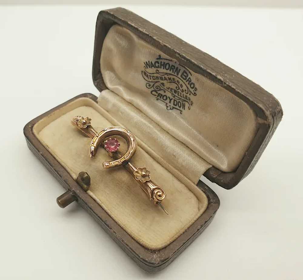 Beautiful Antique Edwardian 9ct Rose Gold and Gen… - image 3
