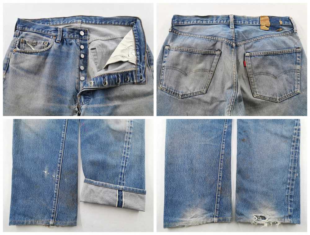 Levi's Distressed Levis Lot 501 Rindem Made In US… - image 9