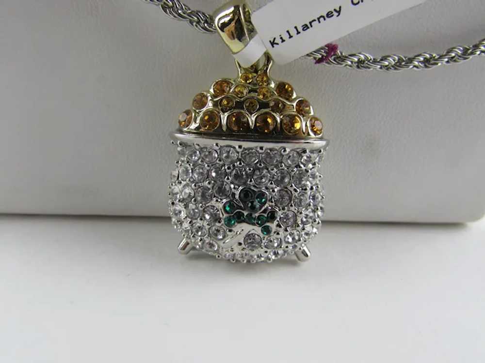 Killarney Crystal Jewelry "Pot Of Gold" Covered i… - image 11