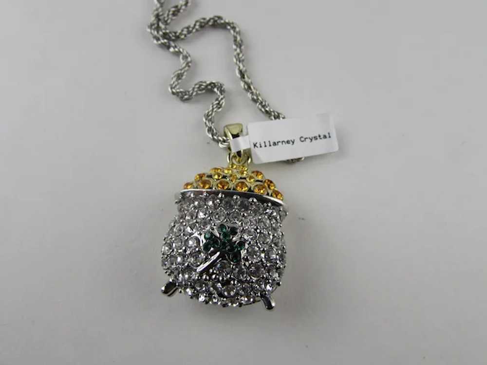 Killarney Crystal Jewelry "Pot Of Gold" Covered i… - image 3