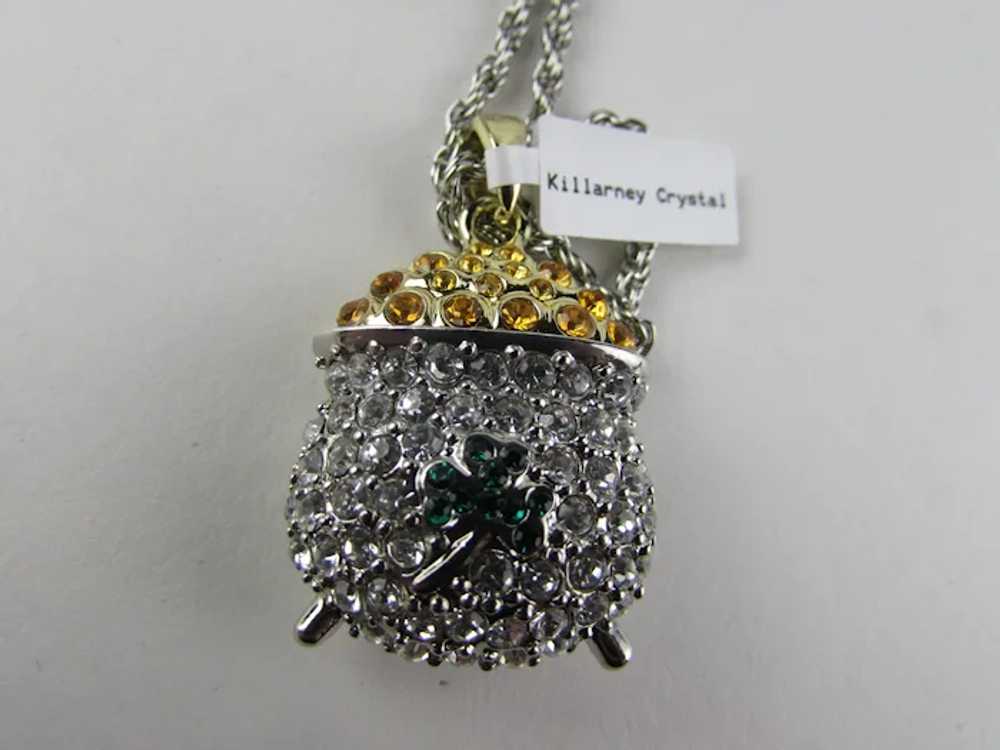 Killarney Crystal Jewelry "Pot Of Gold" Covered i… - image 5