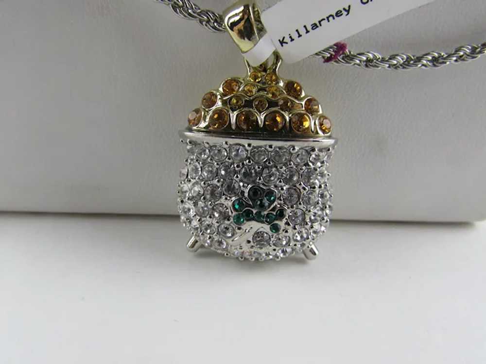 Killarney Crystal Jewelry "Pot Of Gold" Covered i… - image 9