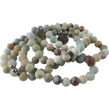 Matte Polished Agate Necklace in Soothing Colors