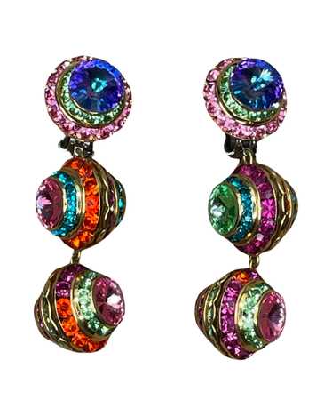 Vintage Mister Bijoux Rhinestone Earrings - image 1