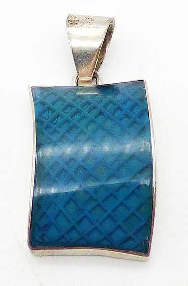 House of Bangles Mexican Sterling Teal Pendant - image 1