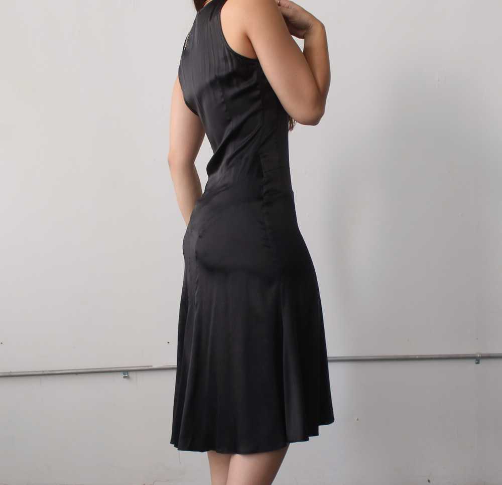 2000s Black Silk Dress - image 2