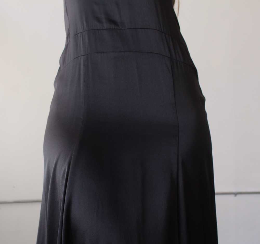 2000s Black Silk Dress - image 5