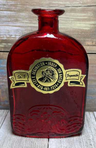 Vintage Inspired Red Elixir Medicine Bottle - Dr. 