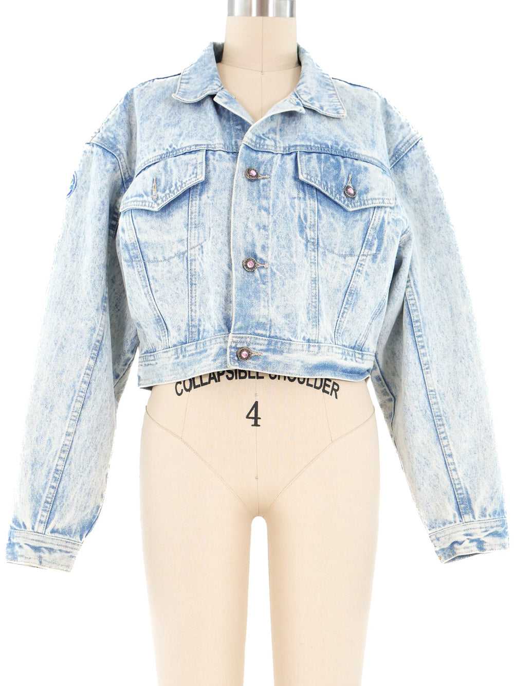 LA Gear Cropped Acid Wash Jacket - image 2