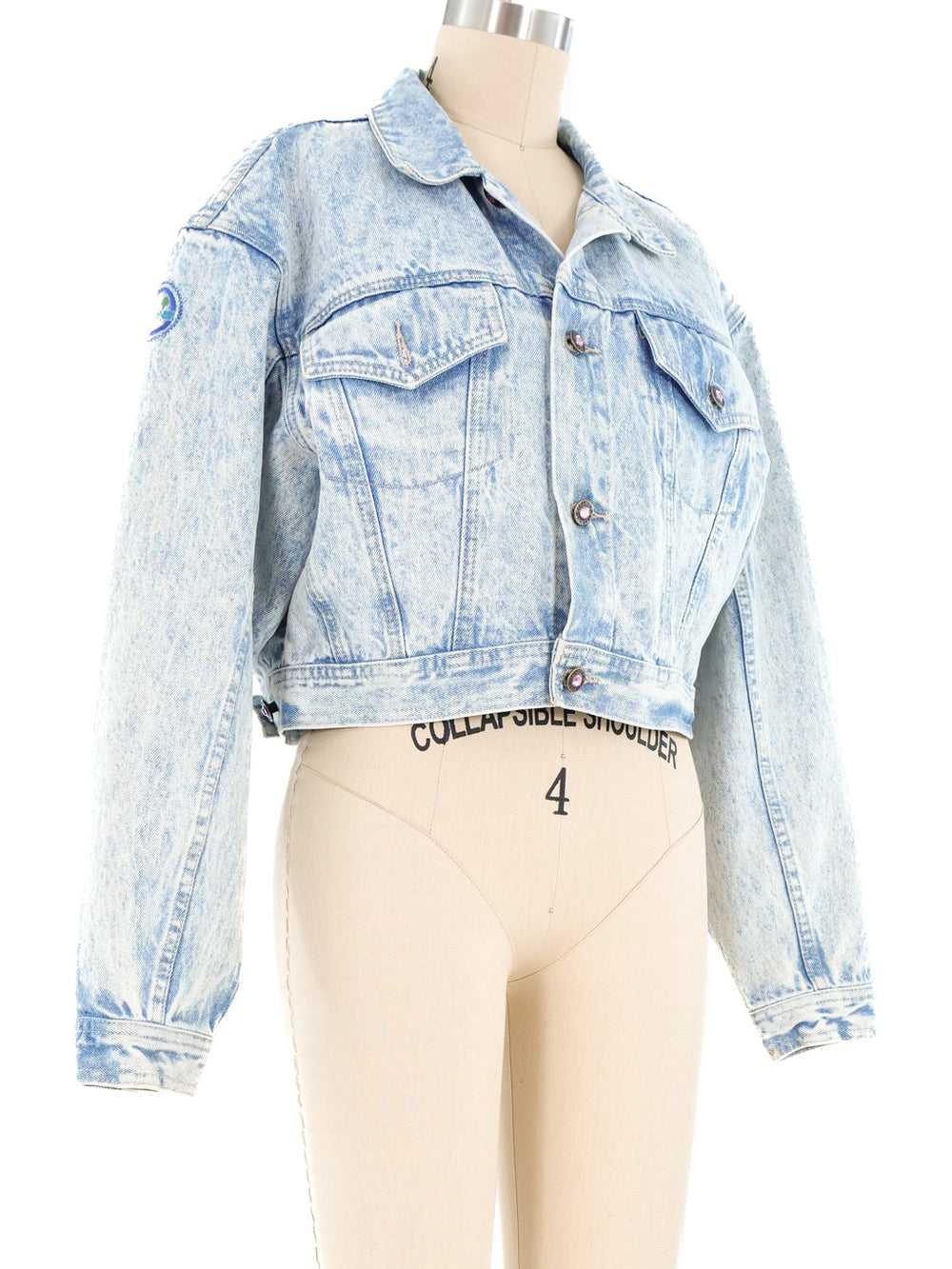 LA Gear Cropped Acid Wash Jacket - image 3