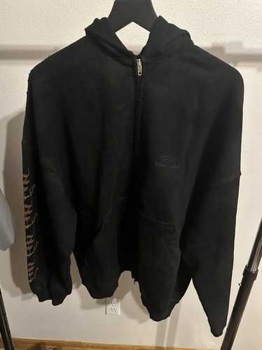 Shop BALENCIAGA 2023-24FW Heavy Metal Outerwear Zip-up Hoodie Oversized in  Black Faded (744444TOVD91055) by Straycat18