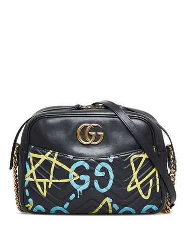 Gucci Pre-Owned Ghost GG Marmont shoulder bag - Bl