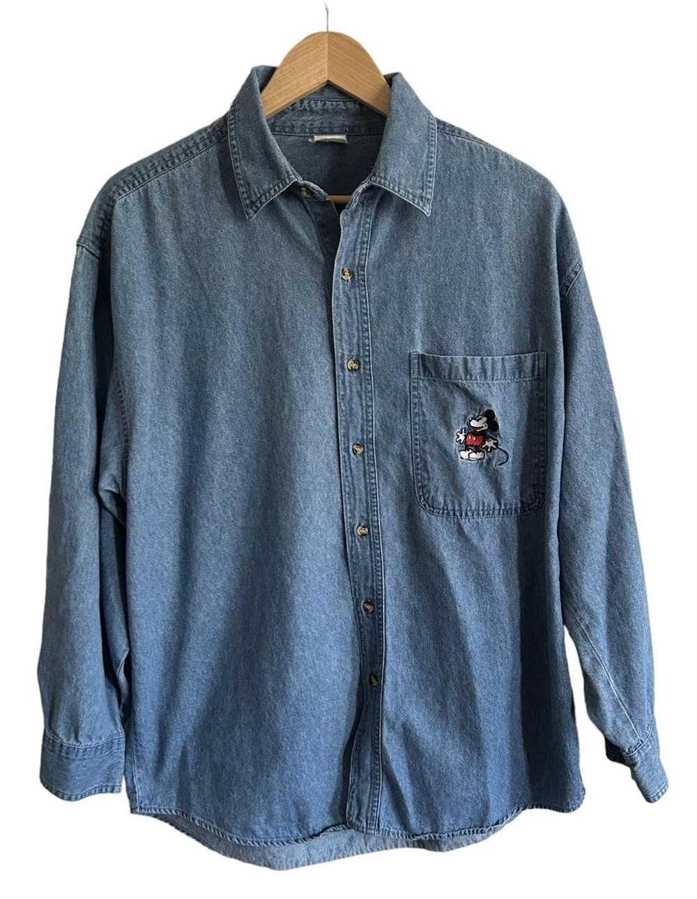 Disney × Vintage Vintage Disney Denim Button Up - image 1