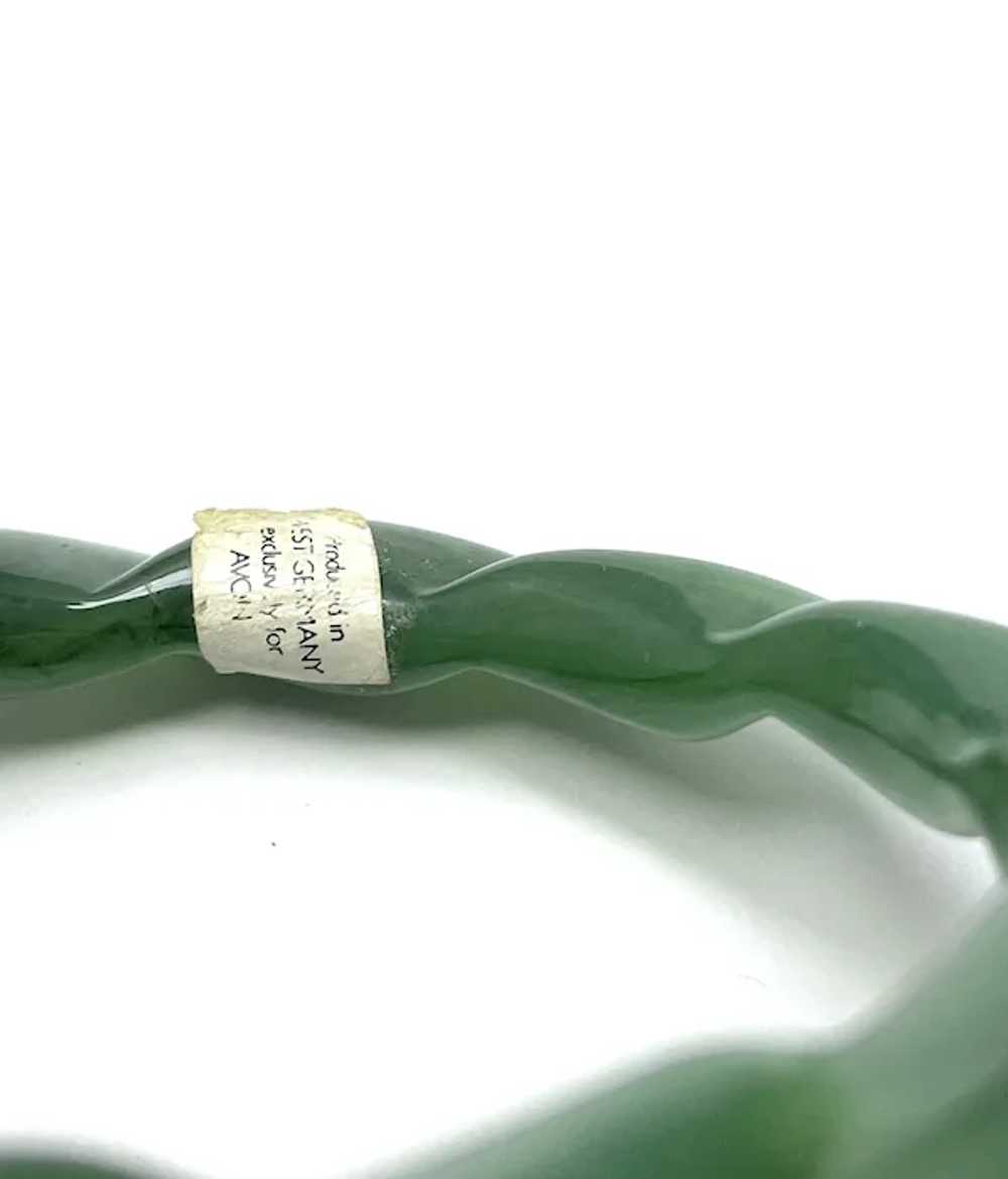 Vintage Avon West Germany Green Bangle Bracelet - image 5