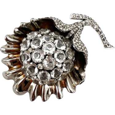 REJA Crystal Flower Brooch