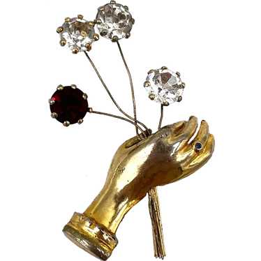 GOLDEN LOLLIPOP Flower Bouquet Hand Brooch