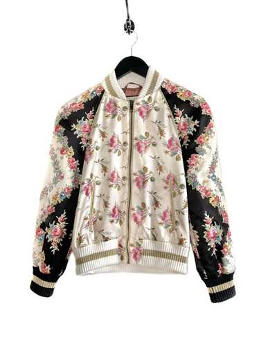 Gucci mens floral jacquard spaniel dog Silk bomber jacket XS/44