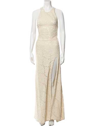 Redemption Evening Gown Neutrals Lace Pattern Sle… - image 1