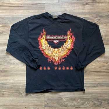 90s HARLEY DAVIDSON フレイム ファイヤー フェード 90s ハーレーダビッドソン サンフェード ブルーフレイム