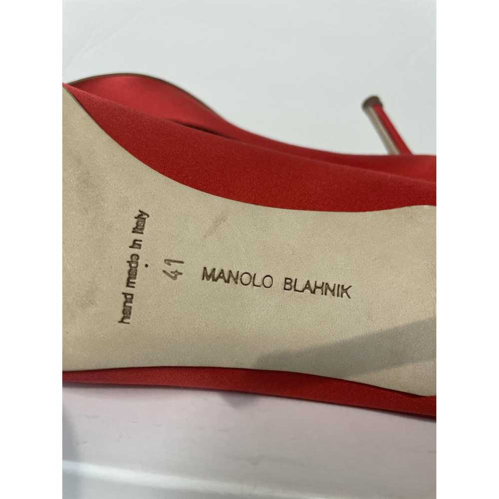 Manolo Blahnik Hangisi leather heels - image 3