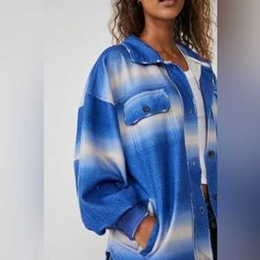 Nwt Free People Ruby Button Up Shacket, Printed D… - image 1