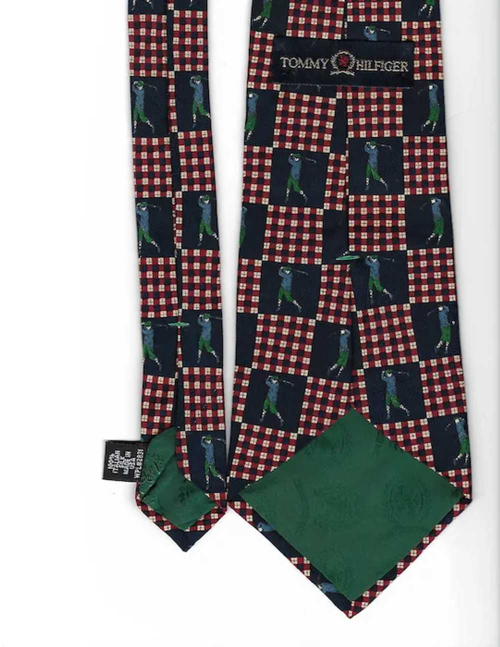 Tommy Hilfiger Designer Italian Silk Golf Necktie… - image 2