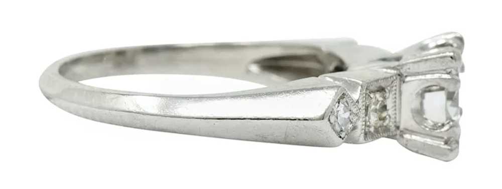 Art Deco 0.75 CTW Diamond Platinum Geometric Enga… - image 3