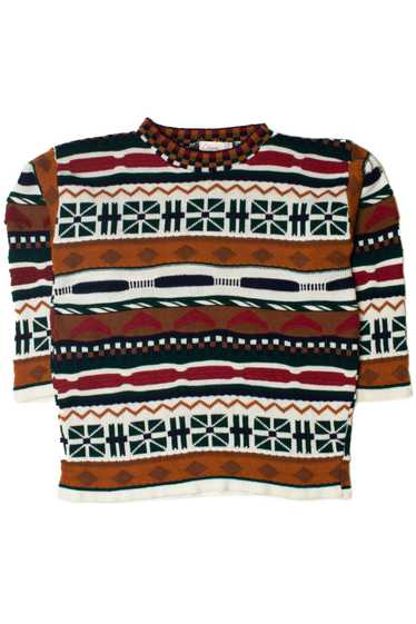 Vintage Geometric Stripe 80s Sweater 4239