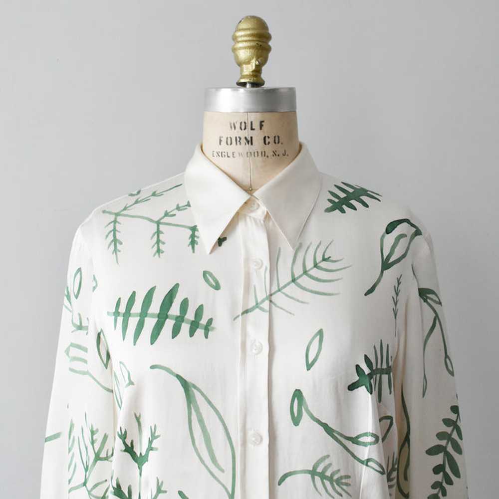 hand-painted vintage silk shirt #6 - image 2