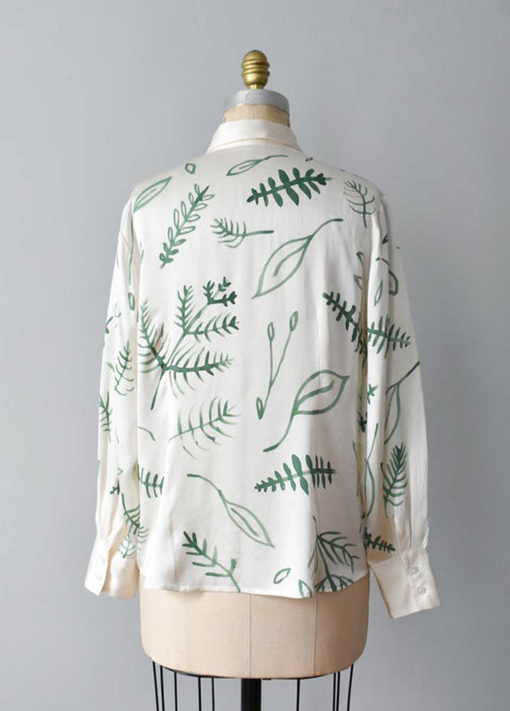 hand-painted vintage silk shirt #6 - image 7