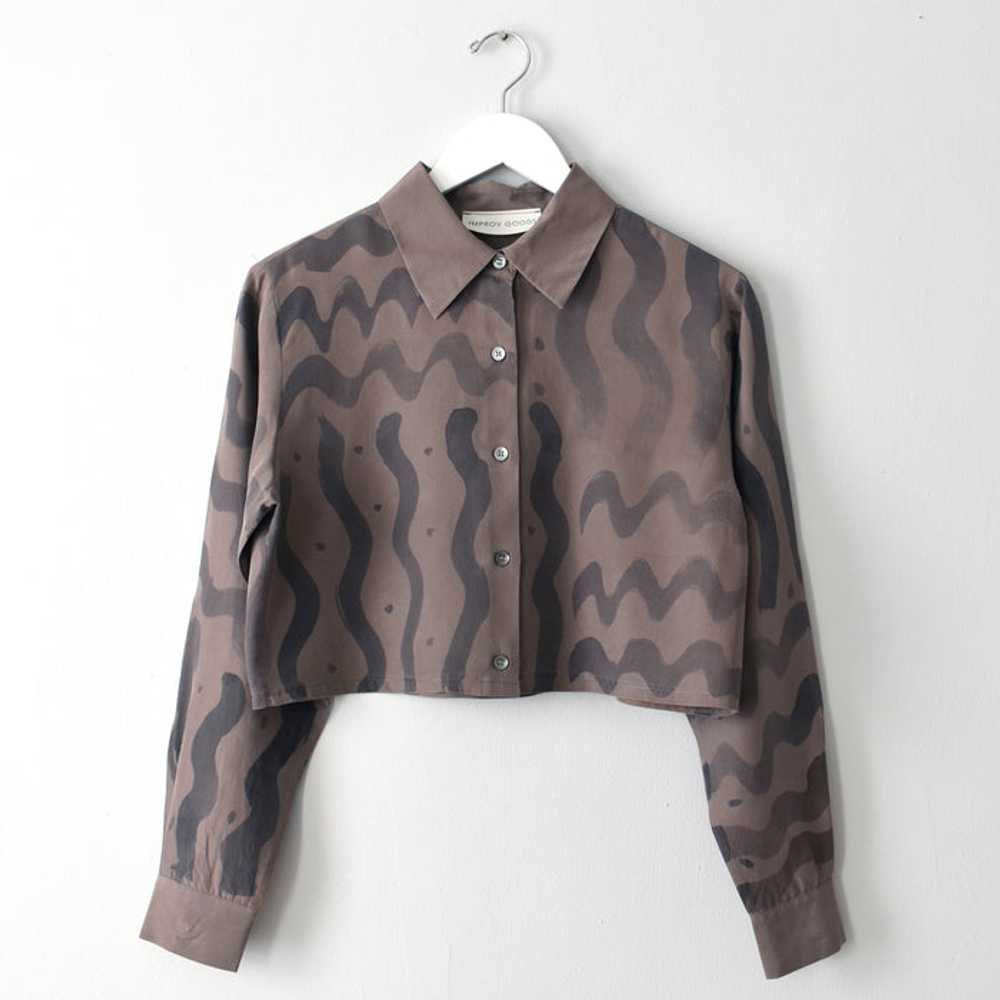 hand-painted vintage silk shirt 01 - image 1