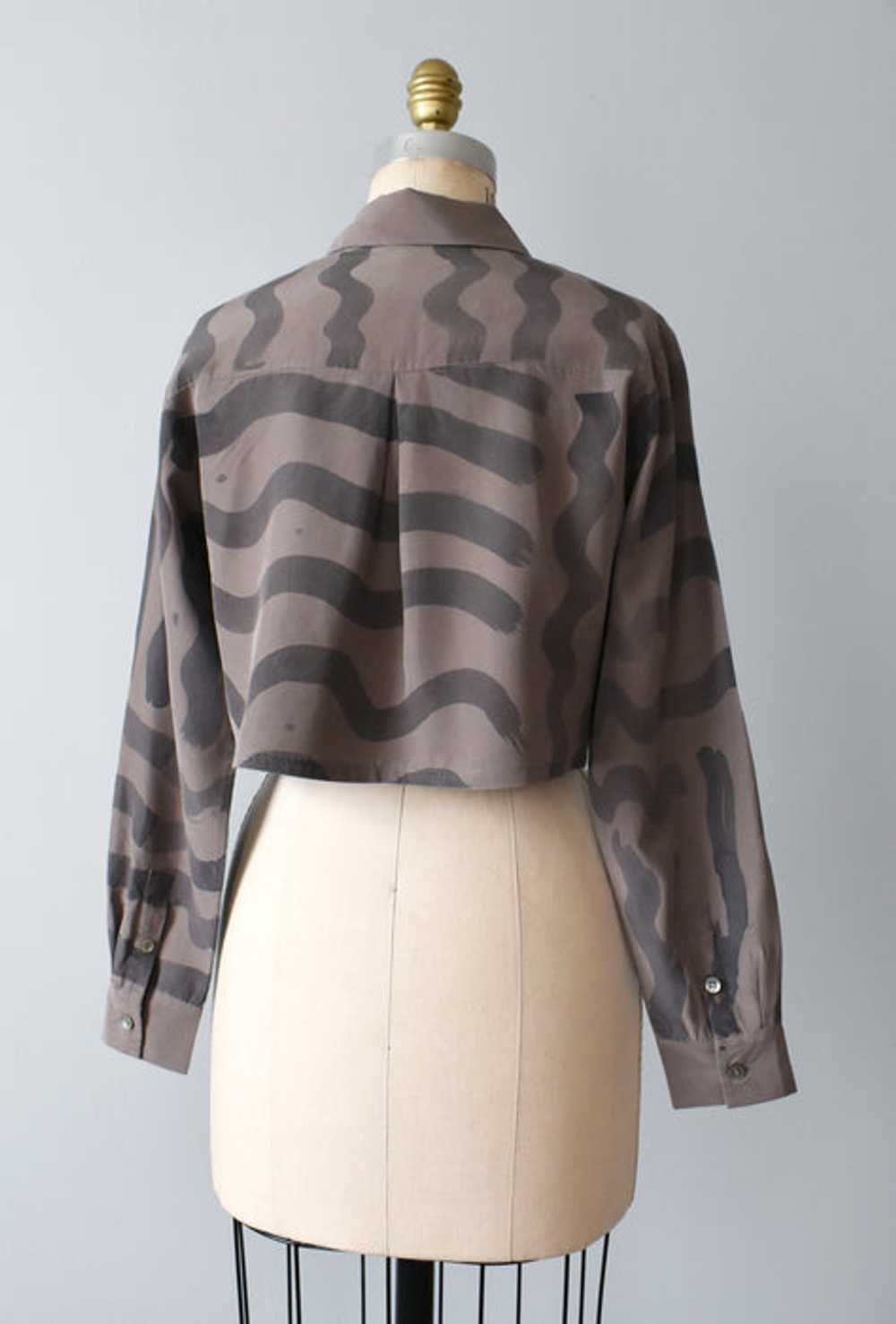 hand-painted vintage silk shirt 01 - image 5