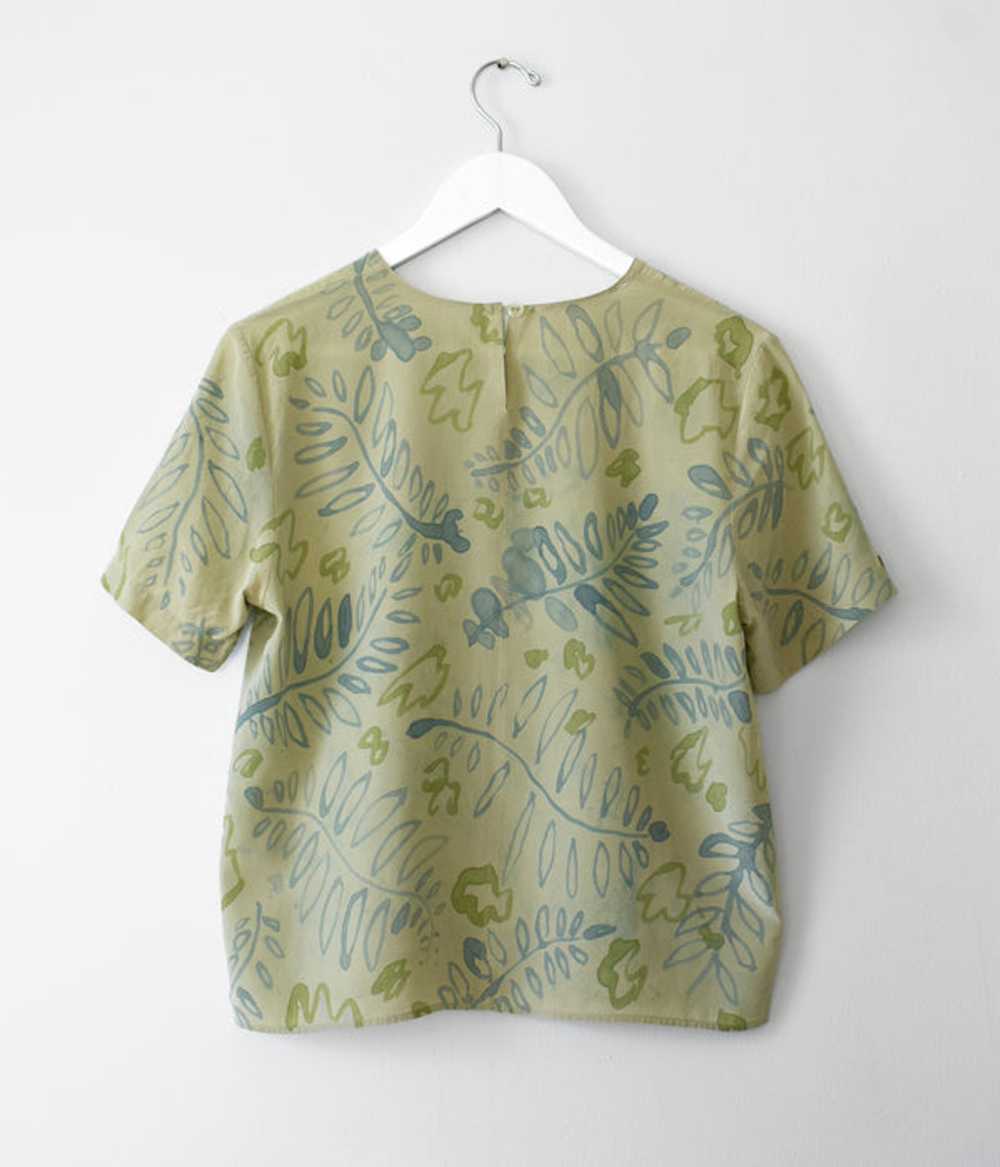 hand-painted vintage silk shirt | ivy - image 6